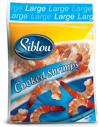 Fish Type - Shrimps - Category - Cooked - Siblou Cooked Shrimps Large (475x415), Png Download