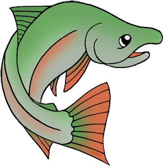 Salmon Clipart Cooked Salmon - Native American Animal Food (360x360), Png Download