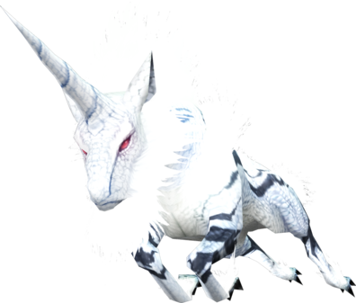 Kirin Resemble White Unicorns With Their Horn And Their - Kirin Monster Hunter Unite (396x337), Png Download