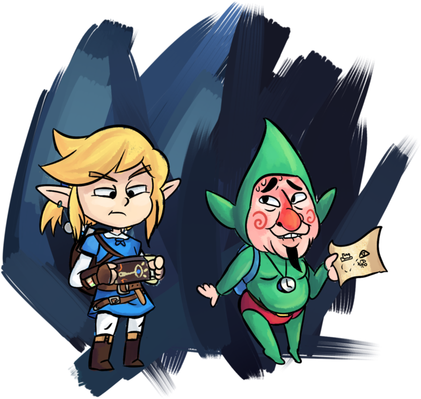 Link And Tingle - The Legend Of Zelda (925x863), Png Download