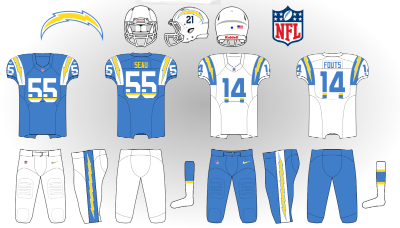 Chargers Zps7e9f204c - Los Angeles Chargers New Uniform (800x457), Png Download