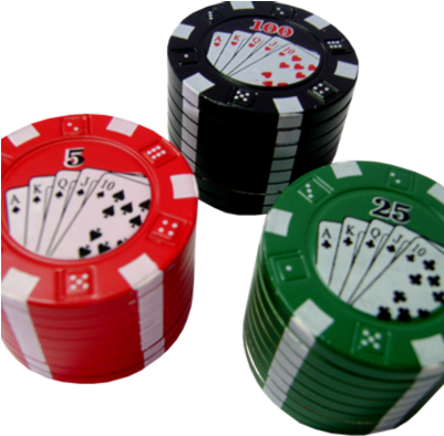 Poker Chip Grinder - Herb Grinder (400x400), Png Download