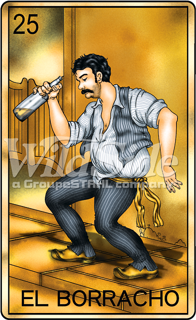 El Borracho Lotteria Card - El Borracho Tarot Card (675x675), Png Download