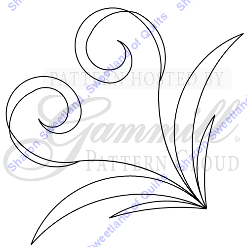 Star Flower Corner - Sketch (500x500), Png Download