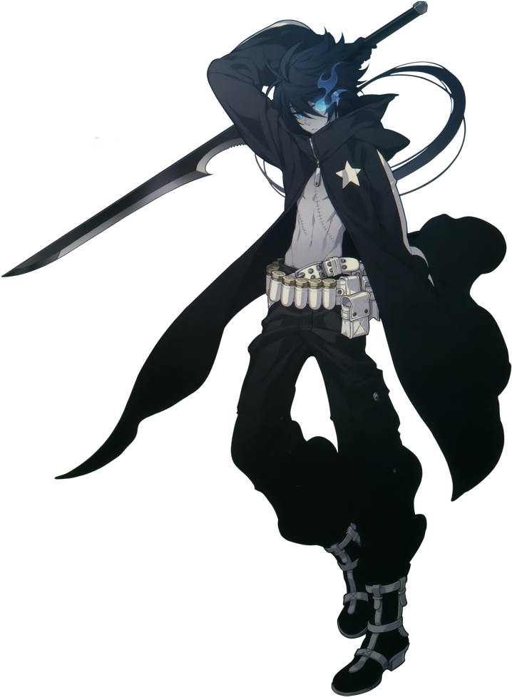 Black Rock Shooter Male 1 - Black Rock Shooter Male (753x1000), Png Download