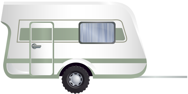 Caravan Transparent Clip Art Image - Caravan Transparent (600x299), Png Download
