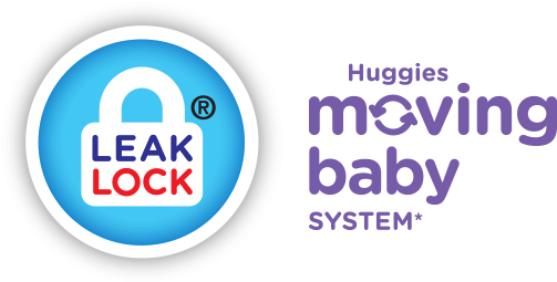 Leak Lock® System - Huggies Little Movers Slip-on Diapers, Size 3, Big (546x273), Png Download