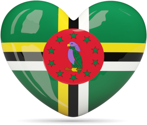 Dominican National Flag Heart Graphics - Flag Of Dominica (640x480), Png Download