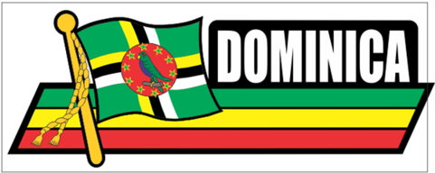 Dominica Flag Car Sidekick Decal - Flag Car Auto Sidekick Trunk Bumper Fender Window Decals (480x480), Png Download
