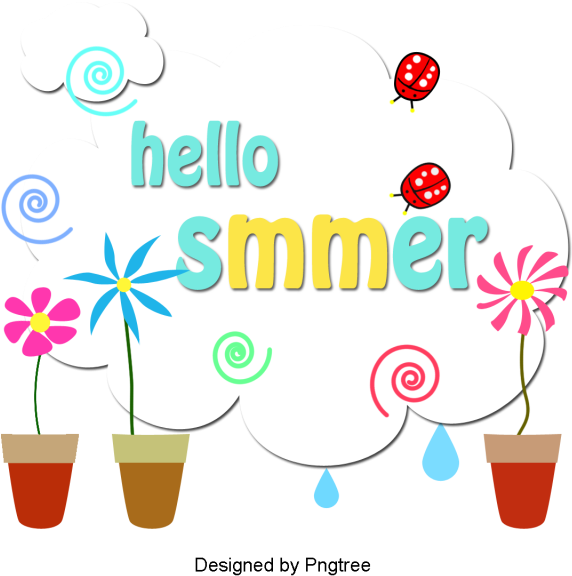 Cartoon Hand-painted Summer Cool Element Pattern, Clouds, - Comics (640x640), Png Download