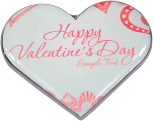 Heart Fridge Magnet - Happy Easter Lilacs Lunch Napkins Case Pack 24 (600x476), Png Download