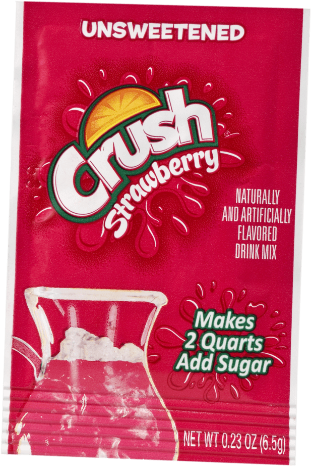 Crush Unsweetened Strawberry Jelsert Png Strawberry - Crush Strawberry Soda - 12 Cans, 12 Fl Oz Each (917x1024), Png Download