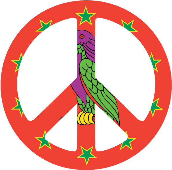 Country Flag Meaning Dominica - Green Peace Symbol (620x620), Png Download