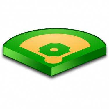 Baseball Diamond Baseball Field Background Clipart - 3 D Clipart Softball Field (375x375), Png Download