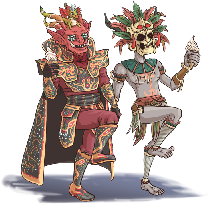 Ah Puch With Ice Cream - Shadow Spirit Ah Puch (900x776), Png Download