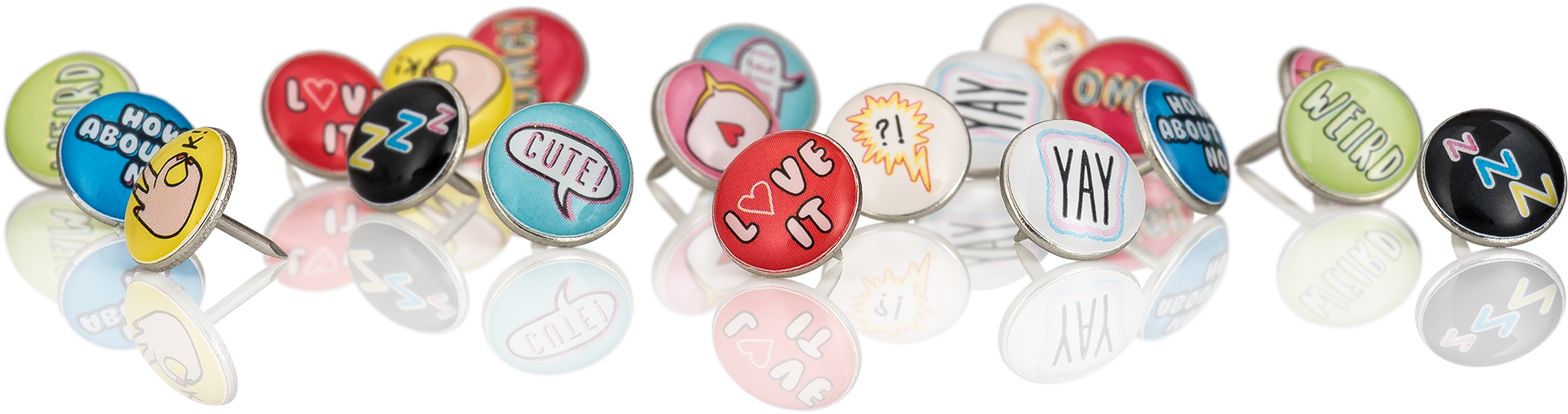 Vibe Squad Push Pins ,, , Large - Vibe Squad Push Pins By Npw (2000x548), Png Download