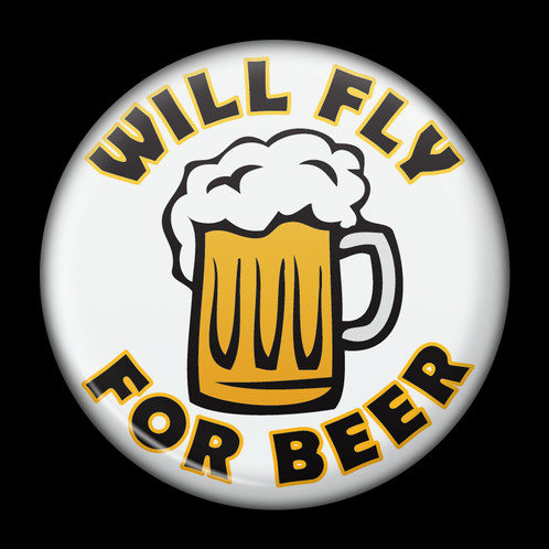 Refreshingly New Designs Make These Magnets From Luso - Luso Aviation Will Fly For Beer (498x498), Png Download