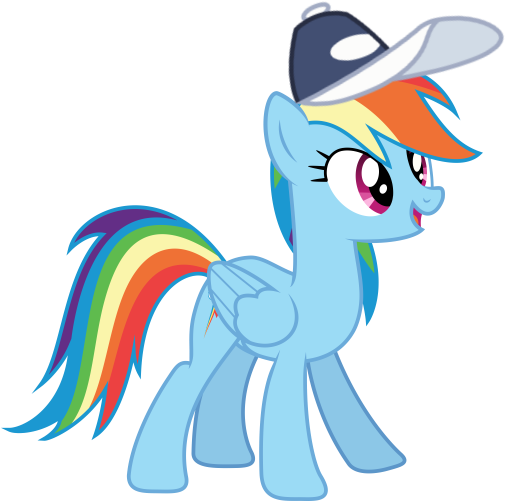 Baseball Cap, Cap, Hat, Rainbow Dash, Safe, Simple - Cartoon (600x600), Png Download
