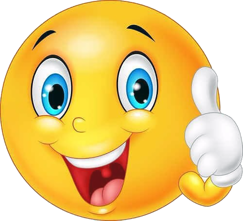 Pulgar Arriba - Happy Emoticon (800x725), Png Download