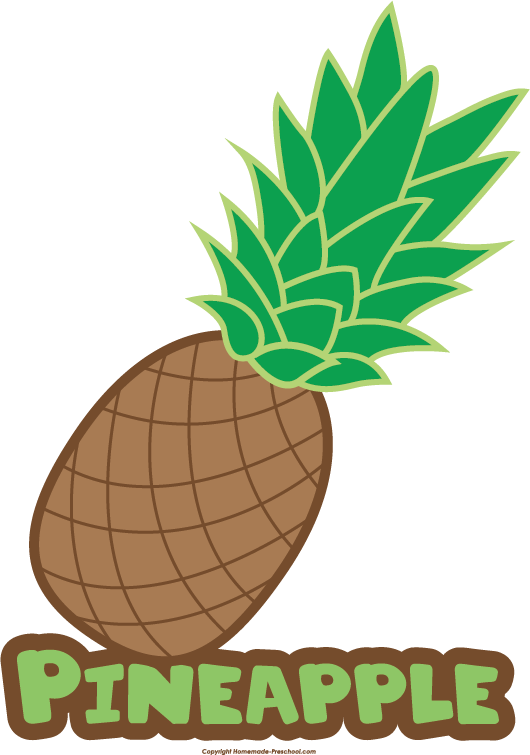 Free Food Groups Clipart Png Stock - Pineapple Clipart With Name (530x755), Png Download