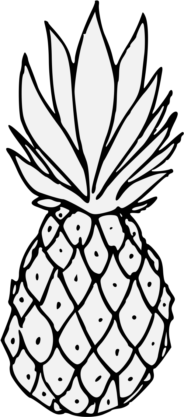 Details, Png - Buah Nanas Hitam Putih (620x1391), Png Download