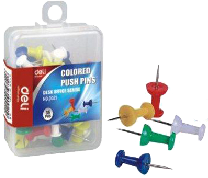 More Views - Deli Colored Push Pin (800x800), Png Download