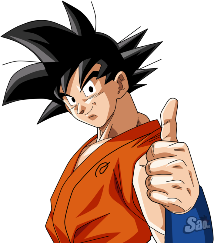 Goku Ending 3 By Saodvd On Deviantart - Goku Thumbs Up Png (990x807), Png Download