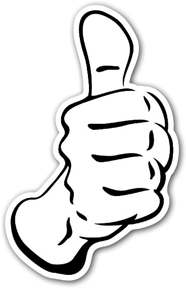 Pulgar Arriba Pegatina - Thumbs Up Clip Art (395x600), Png Download