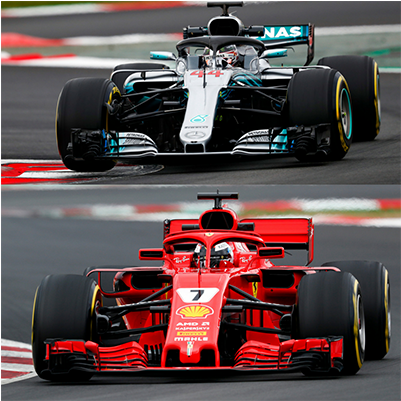 After A Close Battle For The World Championship Last - F1 Ferrari 2018 Singapore (600x400), Png Download