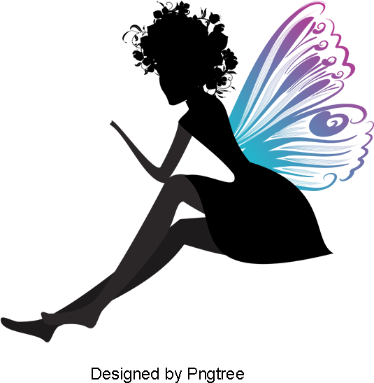 Butterfly Flower Woman Vector Illustration Material, - Butterfly Girl Wall Sticker (800x800), Png Download