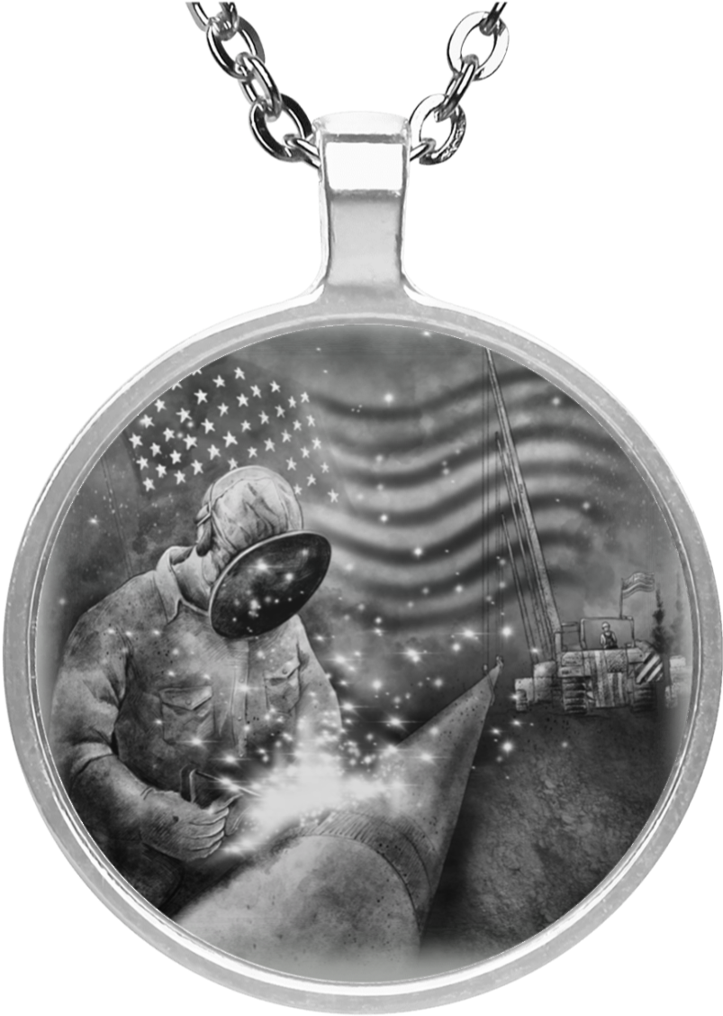 Custom Welding Circle Necklace - Husky Christmas Wreath Round Pendant Necklace (1155x1155), Png Download
