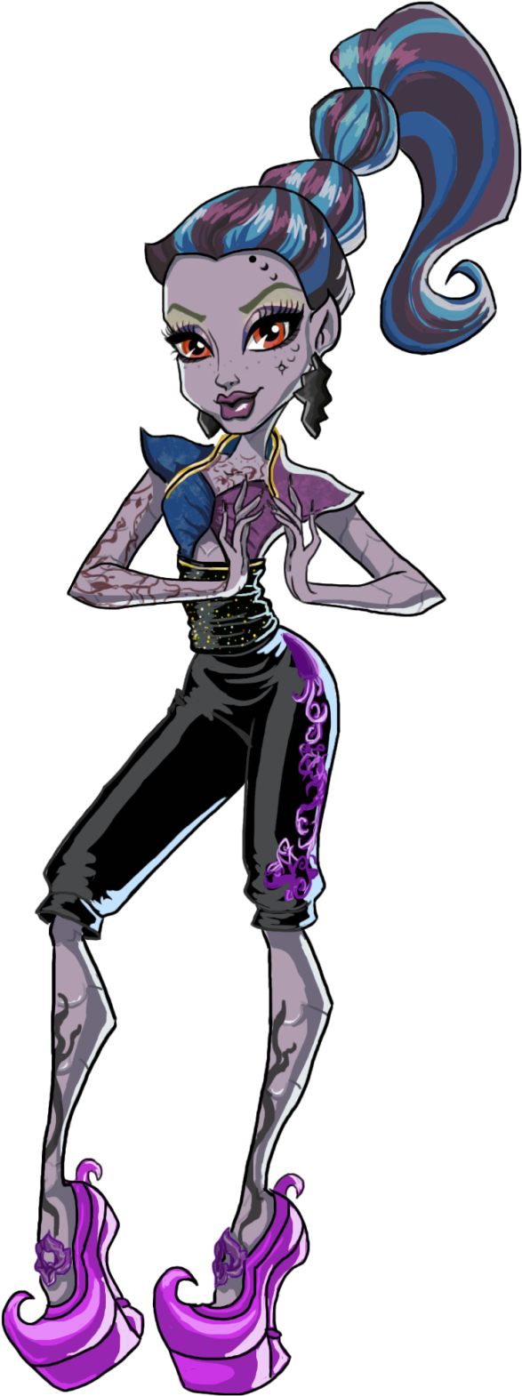 Djinni "whisp" Grant - Monster High Whisp Grant (615x1600), Png Download