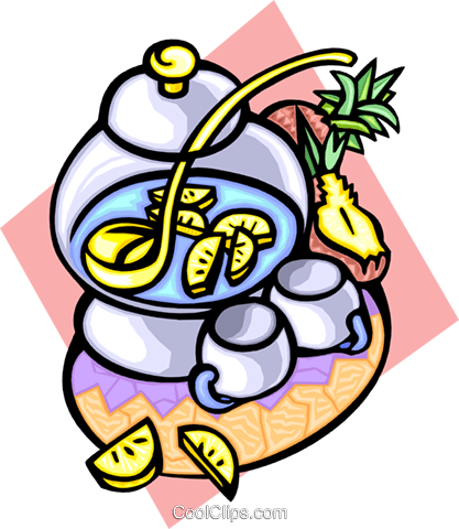 Pineapple Punch Royalty Free Vector Clip Art Illustration (417x480), Png Download