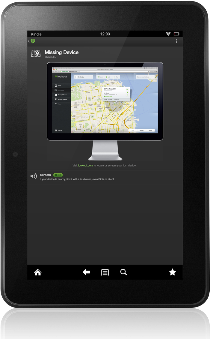 Lookout Now Available For Kindle Fire Hd - 2016 Kindle Fire Png (800x1151), Png Download