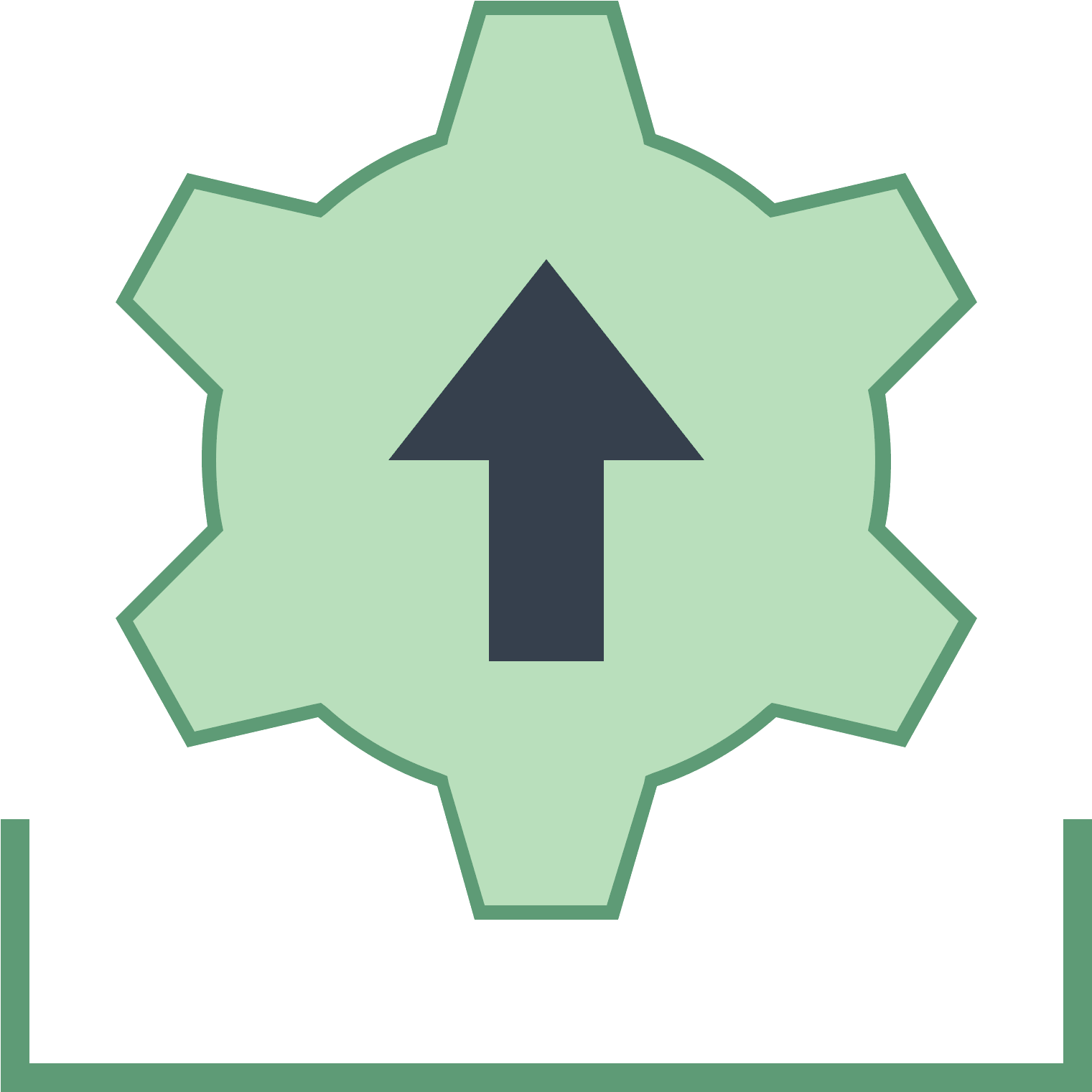 The Image Is A Horizontal Line That Curves Up And Both - Representational State Protocol Icon (1600x1600), Png Download