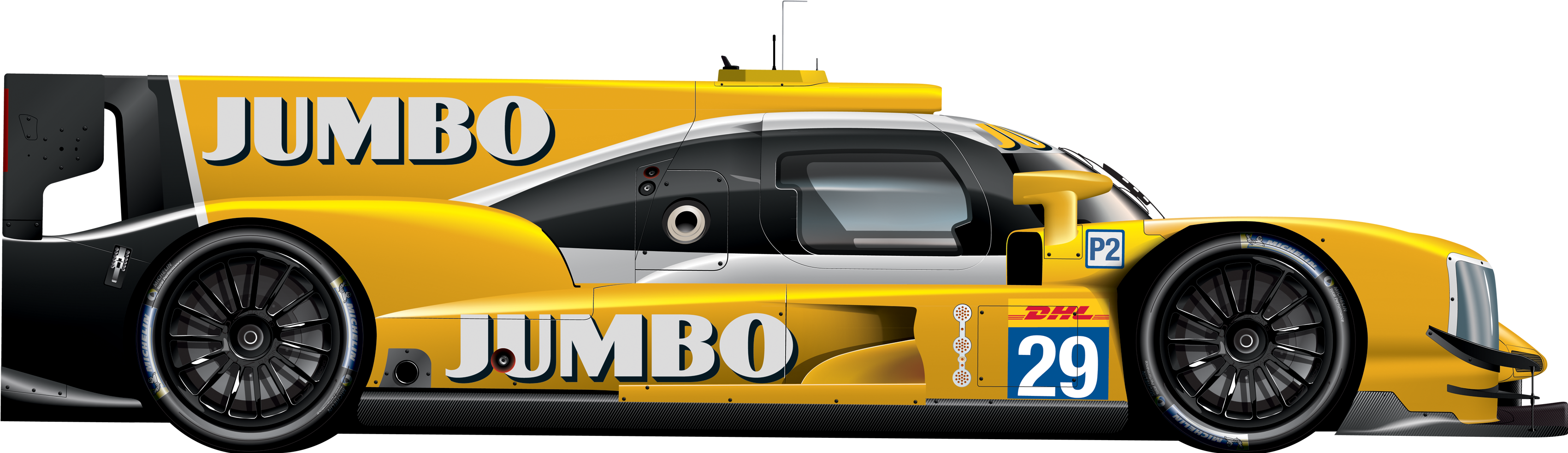 Racing Team Nederland Le Mans 2018 (3425x982), Png Download