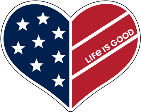 Flag Heart Small Die Cut Decal - Emblem (570x570), Png Download