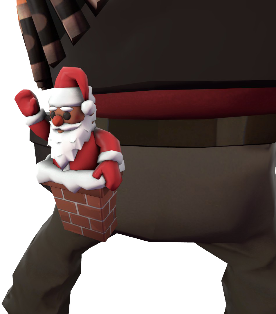 Heavy Pocket Santa - Santa Claus (951x1080), Png Download