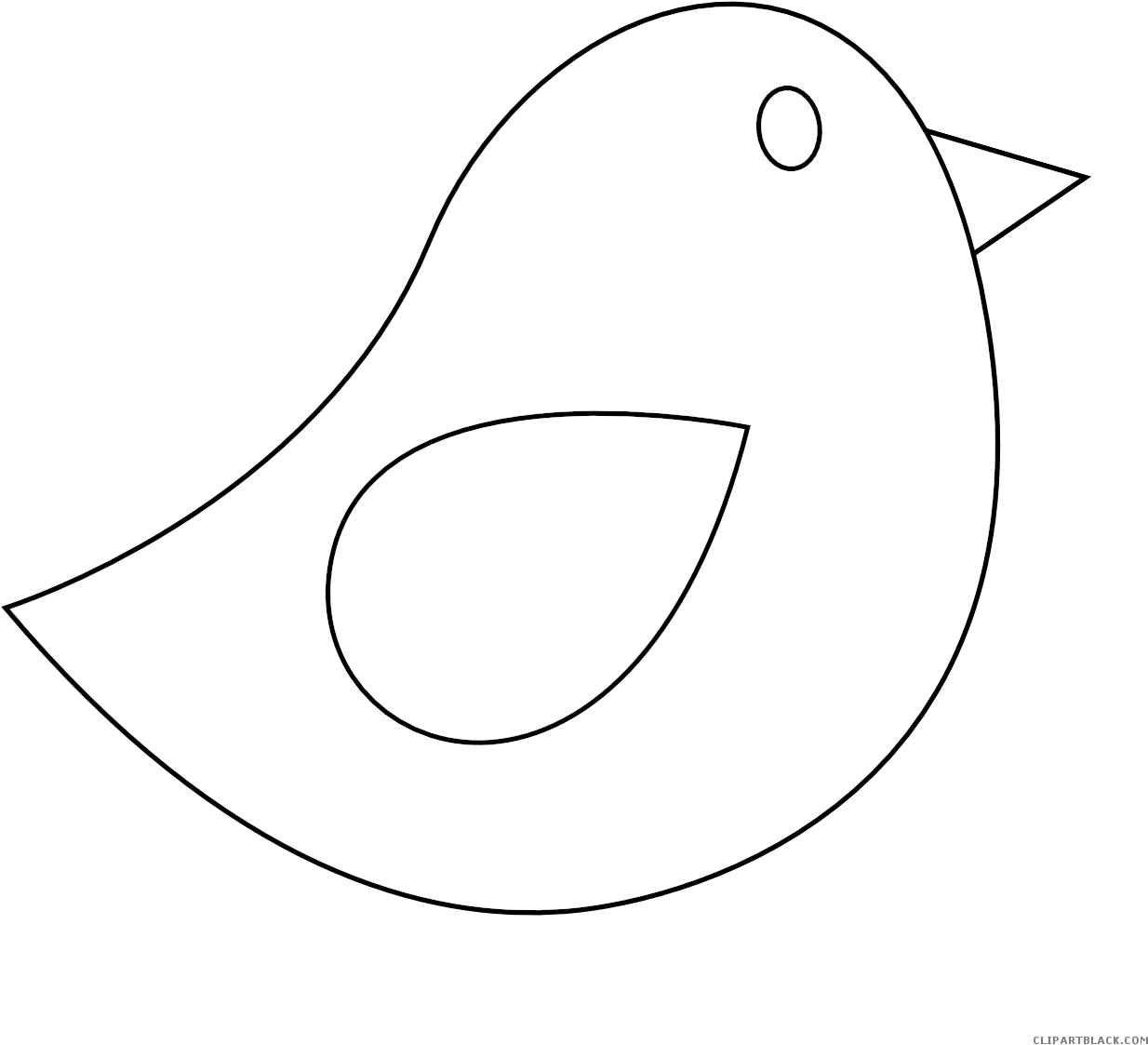 Twitter Bird Animal Free Black White Clipart Images - Clip Art (1331x1331), Png Download