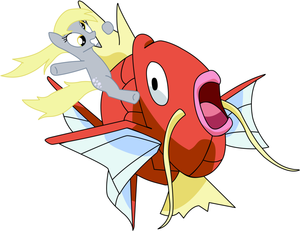 Metalbeersolid, Derpy Hooves, Female, Magikarp, Mare, - Cartoon (1018x784), Png Download