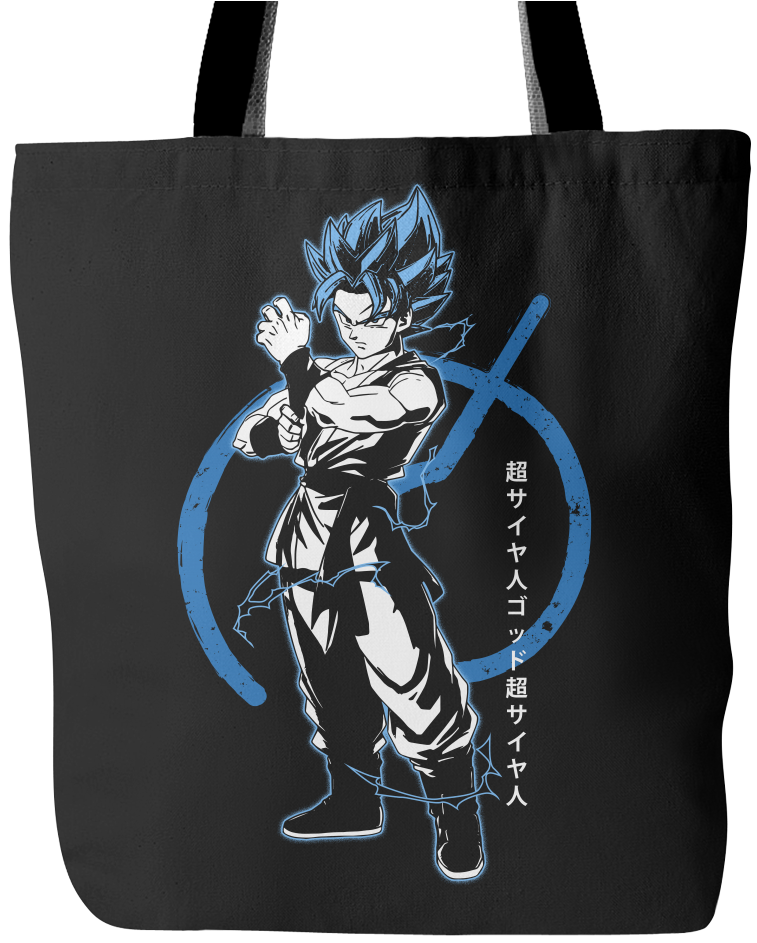 Super Saiyan -super Saiyan Blue Goku God - Tote Bag (1024x1024), Png Download
