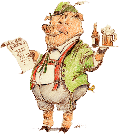Pig-beer - Domestic Pig (432x504), Png Download