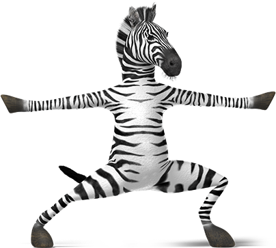 Zebra Pen - Zen Zebra (435x392), Png Download