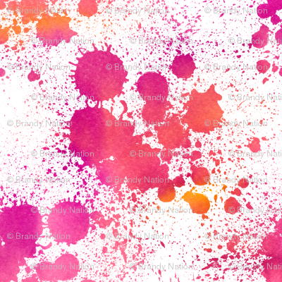 Pink, Orange Paint Splatter - Paint (400x400), Png Download