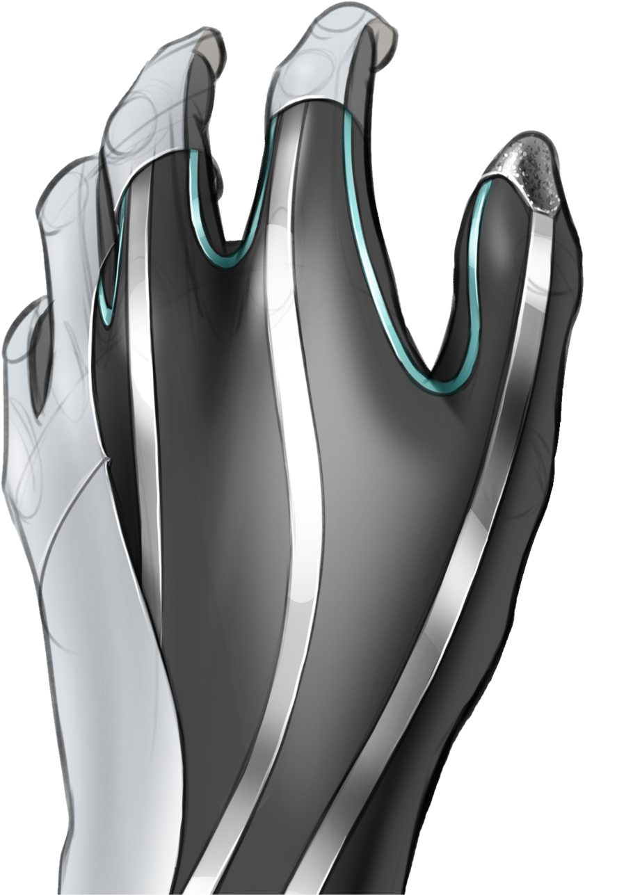 Soletics Raynauds Glove Inside View - Illustration (1000x1346), Png Download