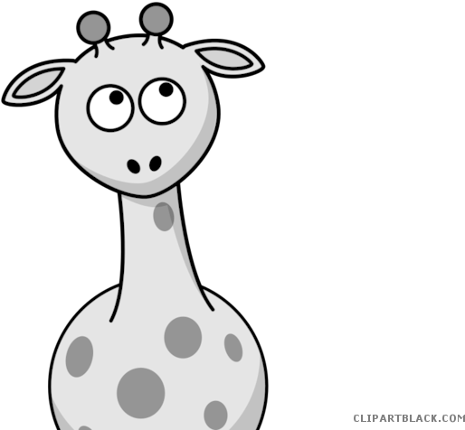 Head Clipart Giraffe - Giraffe Face Cartoon Drawing (700x525), Png Download