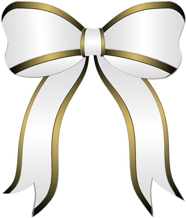Discover Ideas About Christmas Bows - Laço De Fita Branco (685x720), Png Download