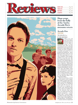 For Review Of Arcade Fire's Album The Suburbs - Rolling Stone Illustration Review (670x444), Png Download