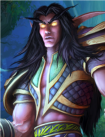 Night Elf Male Art (416x522), Png Download