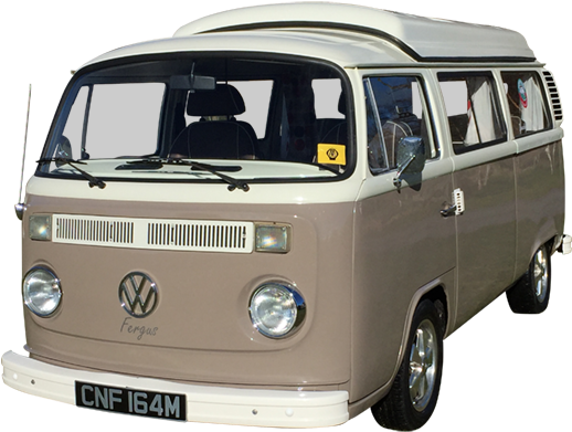 Book Fergus - 70s Volkswagen Van Png (517x398), Png Download